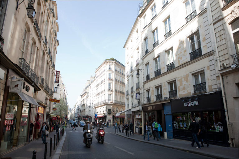 Paris apartment street view